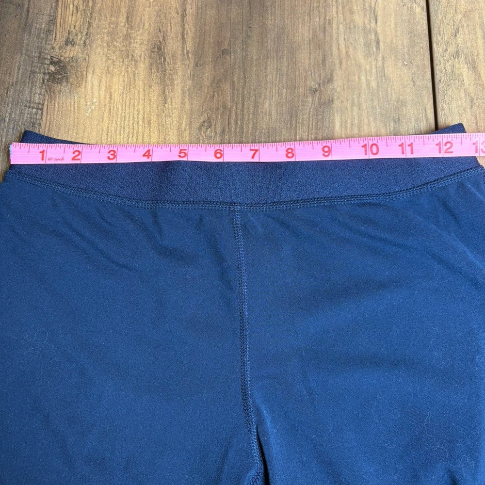 Adidas Women M Navy Blue Capri Pants Athleisure Sporty Polyester Spandex y2K - Picture 10 of 15